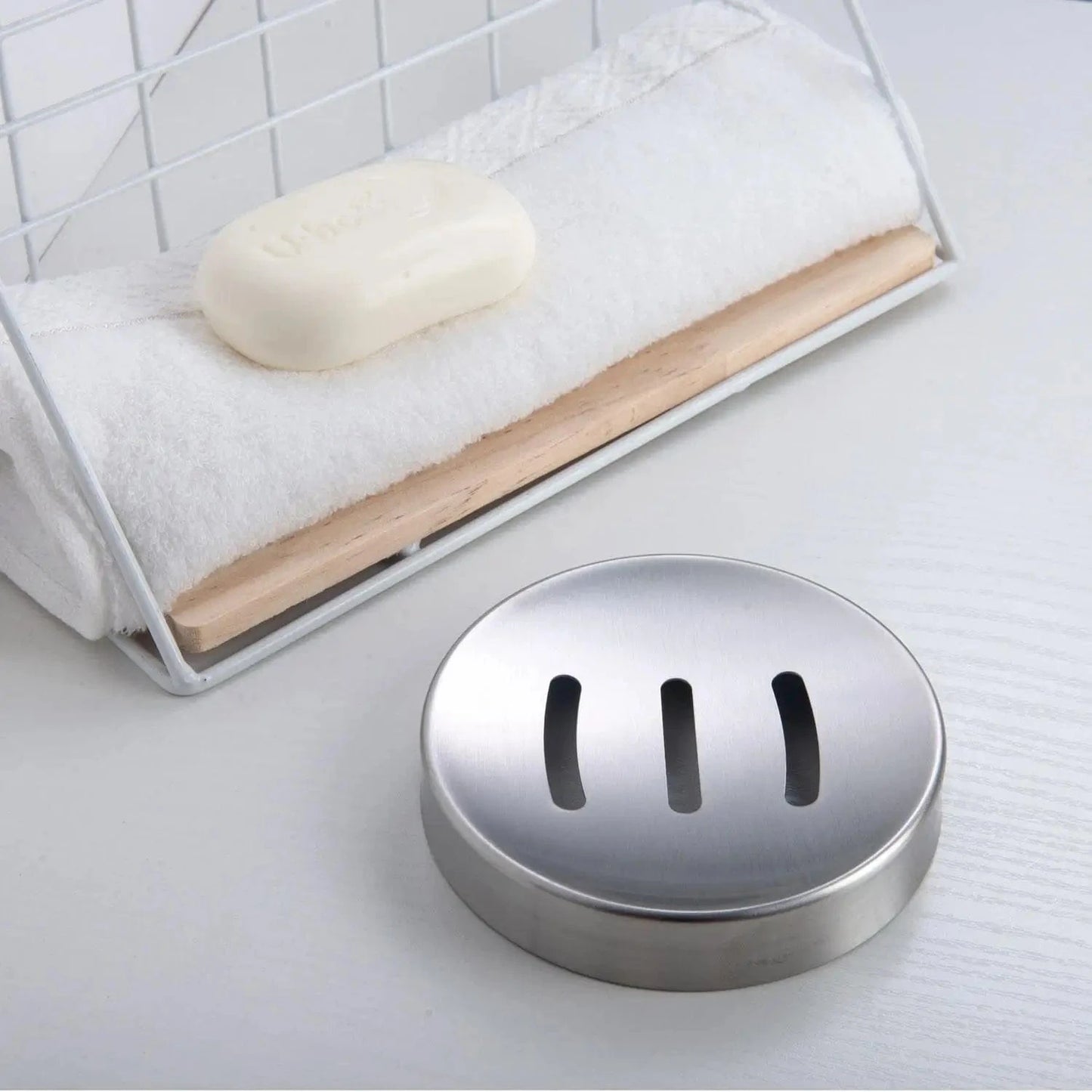 Boîte à Savon Inox Ronde