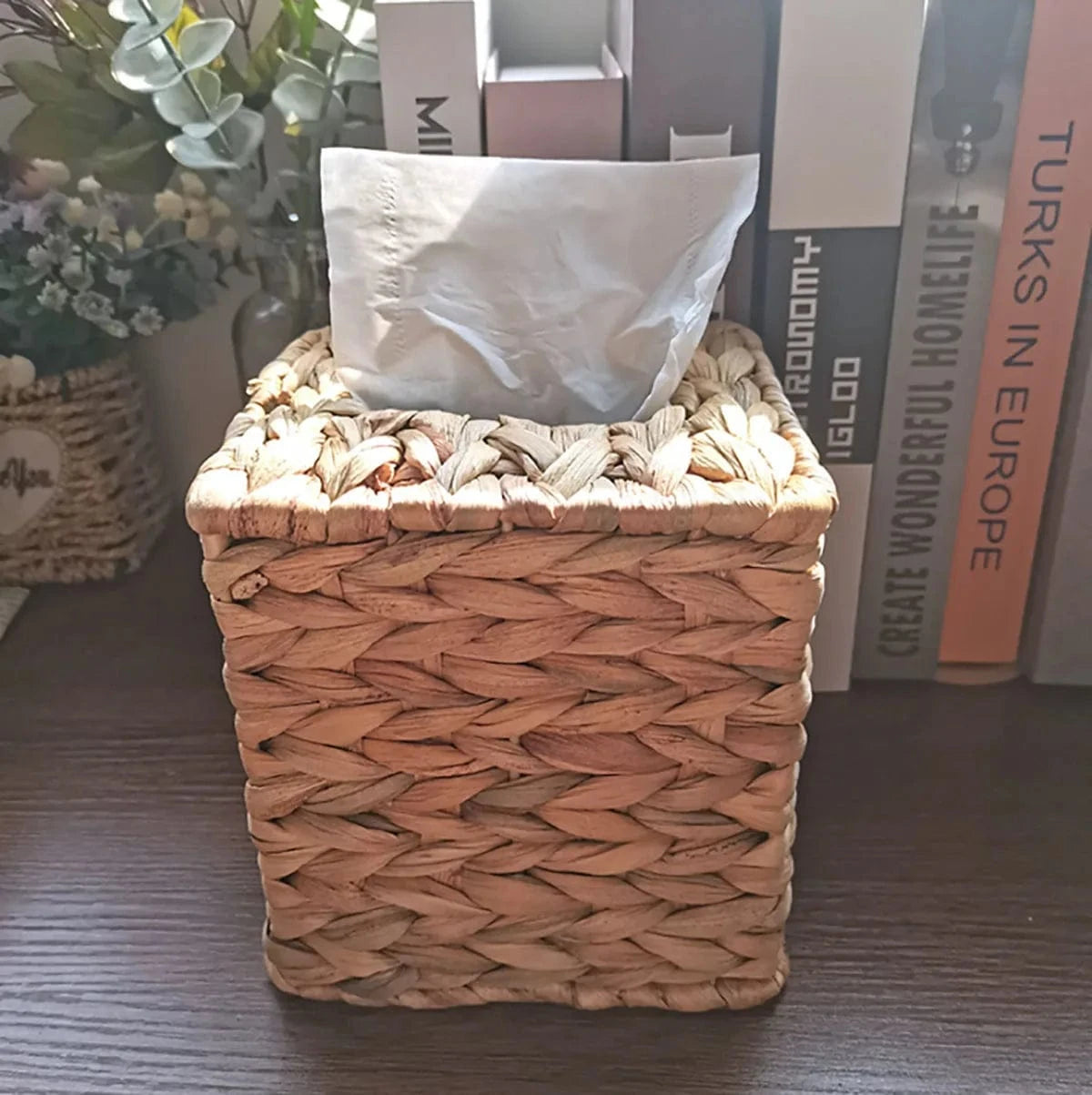 Boîte Mouchoirs Carrée Bois