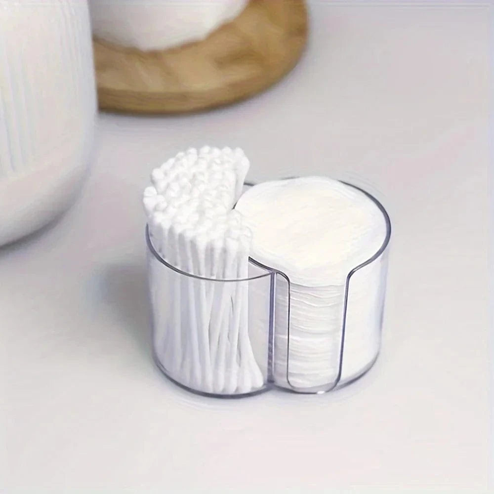 Organisateur Salle Bain Acrylique 2pcs Boite A Coton Tige, Boite Cotons Demaquillant, Rangement Boite Coton Tige Organisateur Salle Bain Acrylique 2pcs Boite A Coton Tige, Boite Cotons Demaquillant, Rangement Boite Coton Tige
