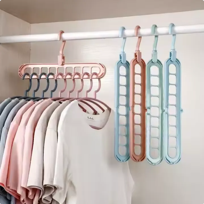Cintre Gain de Place 9-en-1™ – Organiseur de Dressing Ultra Compact