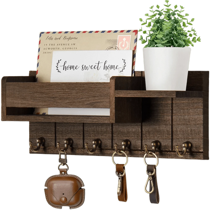 Organisateur Courrier Mural Marron