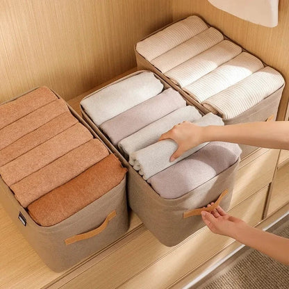 Panier Rangement Draps Kaki