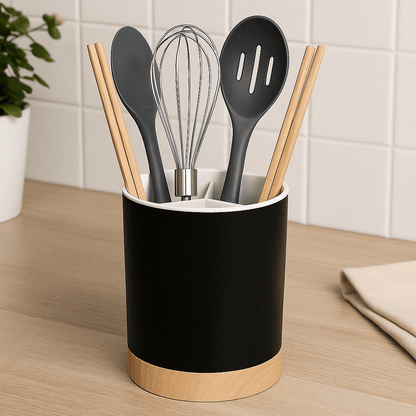 Pot Ustensiles Cuisine Noir