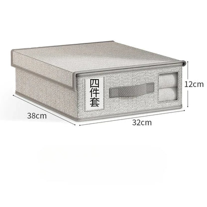 Rangement Drap de Lit Gris Clair