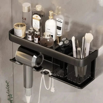Support de Rangement pour Sèche Cheveux Noir