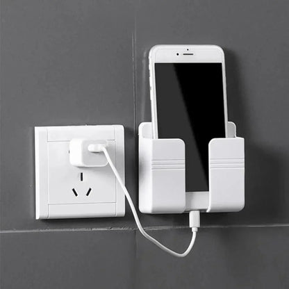 Support Mural Telephone Blanc